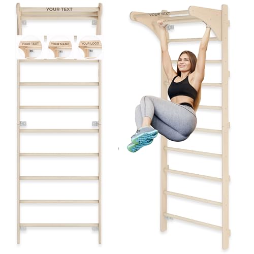 Mamoi Sprossenwand Mit Klimmzugstange F R Erwachsene 230