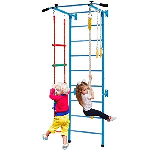 Costway Kinder Kletterwand Sprossenwand Metall Turnwand Gymnastikger T