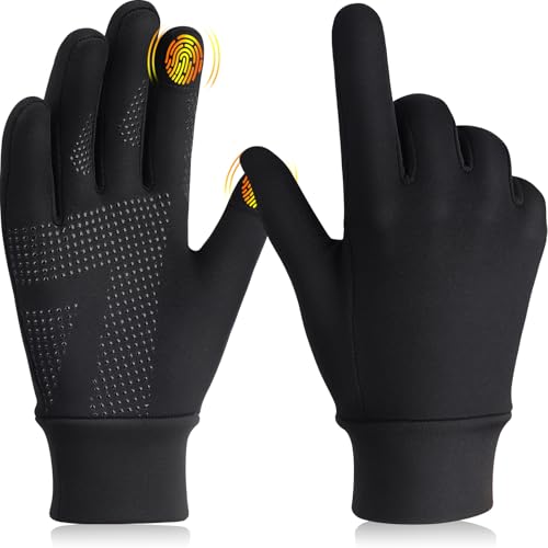 Gxcror Laufhandschuhe Touchscreen Handschuhe Fleece Sport Handschuhe Warme