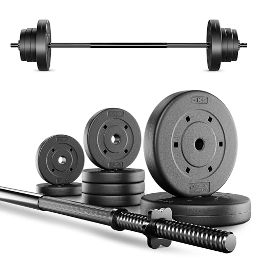 Trex Sport Langhantel Set 22 Kg Hantelset Mit