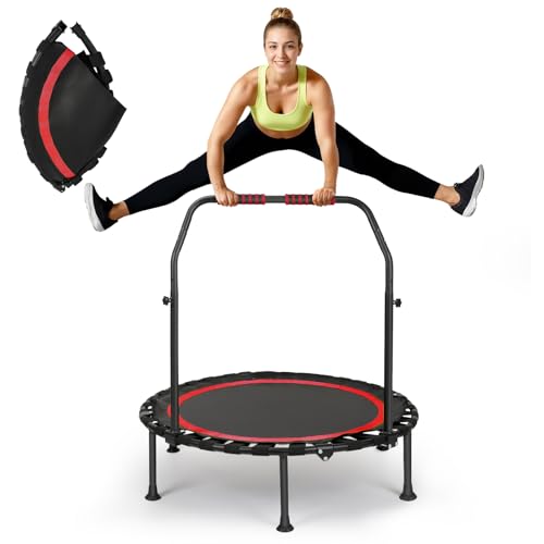 Fitnesstrampoline 101cm Mini Trampolin Tragkraft 200 Kg Tragbares
