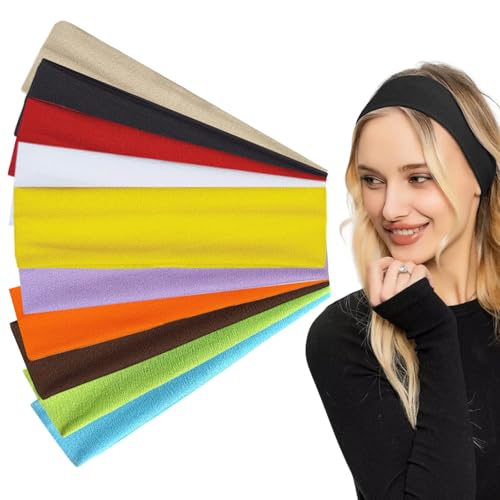 10er Pack Stirnband Damen Sport Atmungsaktives Schwei Absorbierendes