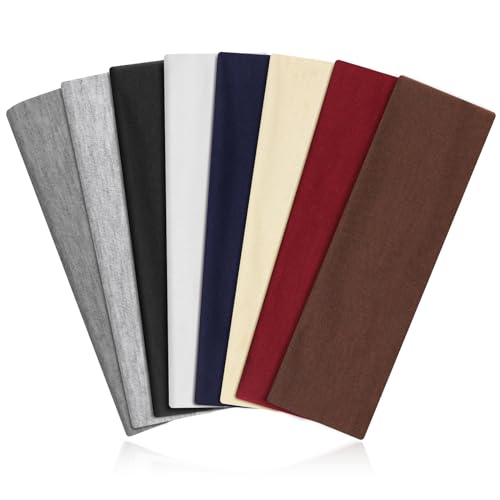 Awumbuk Stirnband Damen Sport 8 Pack Haarband Schwarz