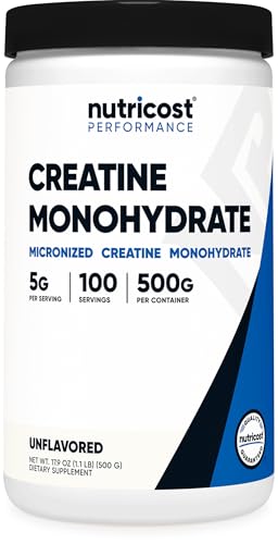 Nutricost Kreatin Monohydrat Mikronisiertes Pulver 500g 5000 Mg