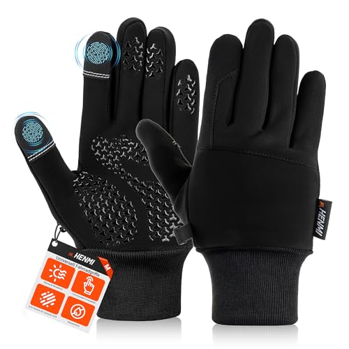 Henmi Fahrradhandschuhe Winter Herren Damen Warme Winddichte Touchscreen