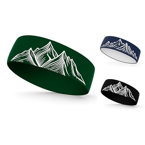 Sport Stirnband Berge Doppelseitiges Performance Headband Unisex Nachhaltig