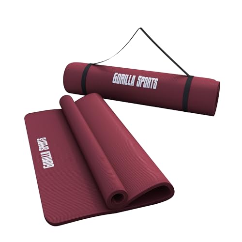 Gorilla Sports Yogamatte 190x60x1 5 Cm Oder 190x100x1