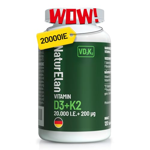 Vitamin D3 K2 Hochdosiert 20000i E Vitamin K2