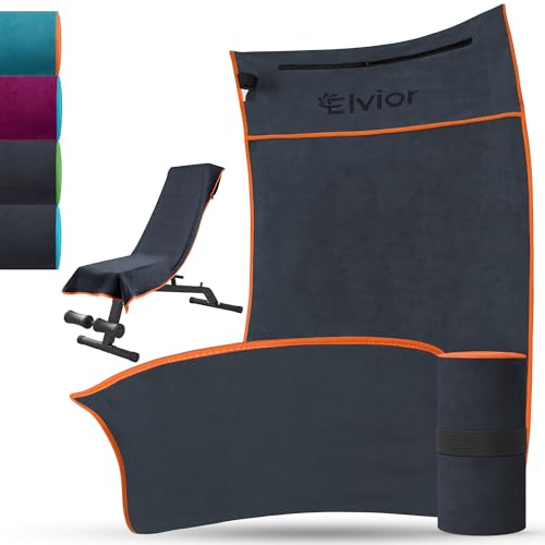 Elvior Fitness Handtuch 120x50cm Sporthandtuch Rutschfest Gym Handtuch