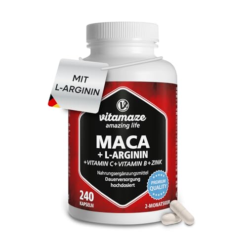 Maca Kapseln Hochdosiert L Arginin Vitamine Zink 240