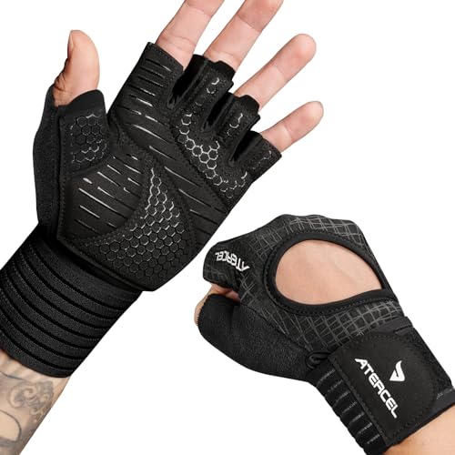 Atercel Fitness Handschuhe Herren Damen Trainingshandschuhe Krafttraining Handgelenkband