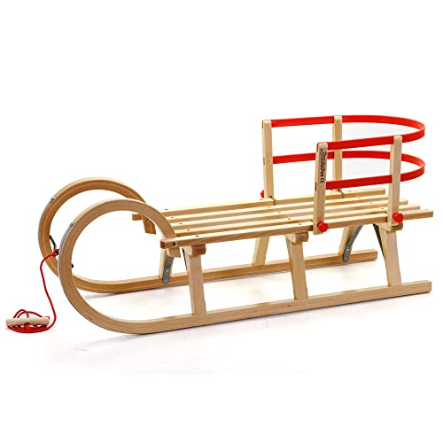 Holzfee H Rnerschlitten Mit Lehne Zugleine Baran S