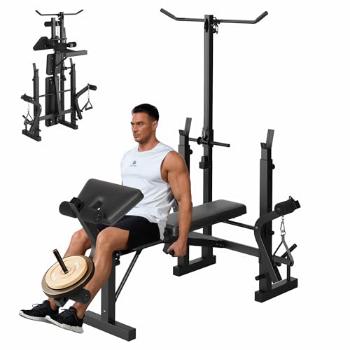 Multifunktional Hantelbank Set Klappbar Verstellbar Hantelbank Fitnessger Te