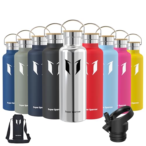 Super Sparrow Trinkflasche Edelstahl Wasserflasche 750ml Isolier Flasche