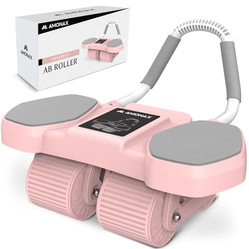 Amonax Bauchtrainer Bauchroller Bauchmuskeltrainer Vier Rad Ab Wheel