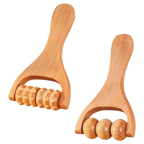 Narbenroller Massageroller Holz Faszienrolle Klein Zweiteiliger Ergonomischer Massageroller