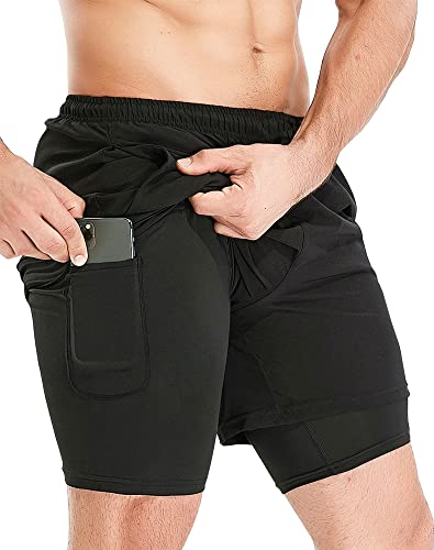 Hoplynn Herren 2 In 1 Shorts Sommer Schnelltrocknende