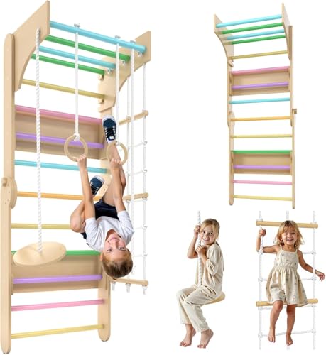 Sprossenwand Kinderzimmer Aus Holz 6 In 1 Indoor