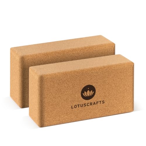 Lotuscrafts Yoga Block Kork 2er Set Oder Einzeln