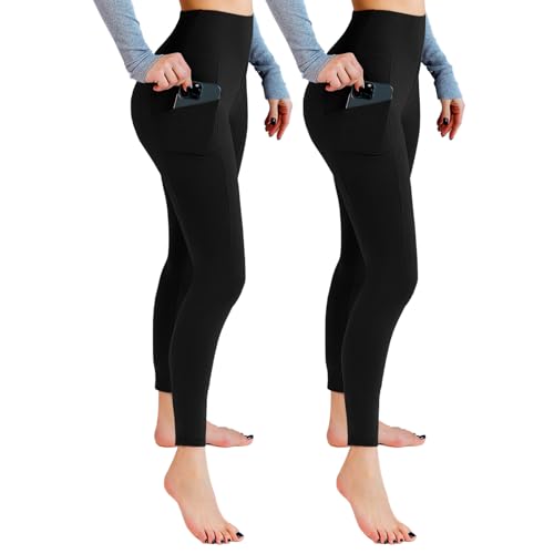 Leafigure 2er Pack Sport Leggings Damen High Waist