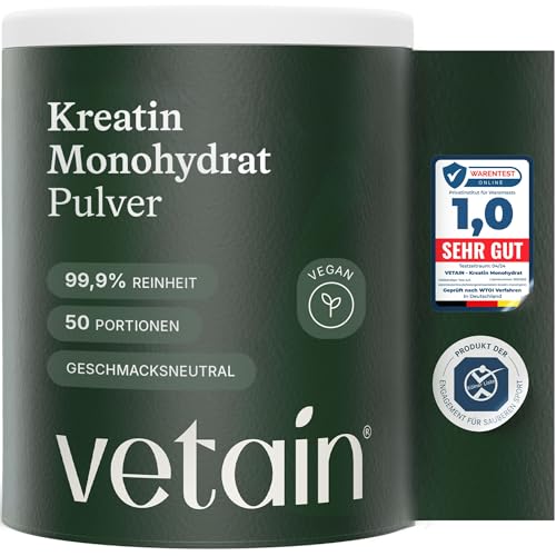 Vetain Creatin Monohydrat Pulver 250g Ultrafein Mesh 200