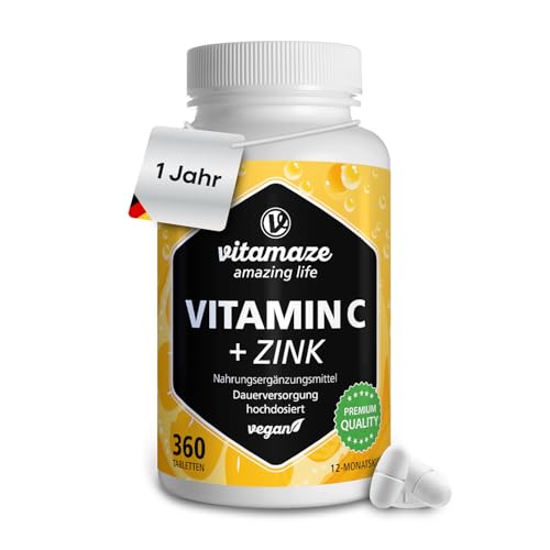 Vitamin C Hochdosiert 1000 Mg Zink 360 Tabletten