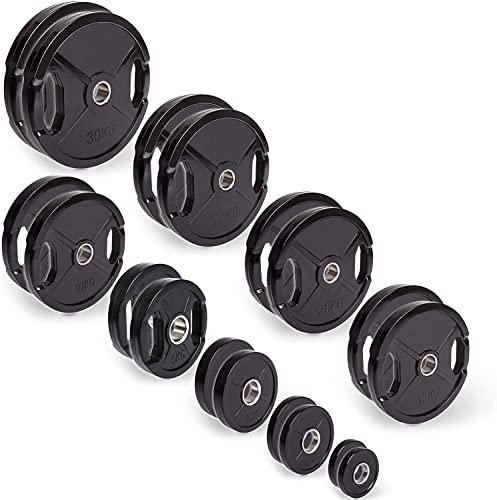 C P Sports Olympiascheiben Gummiert 50mm Hantelscheiben Gewichtsscheiben