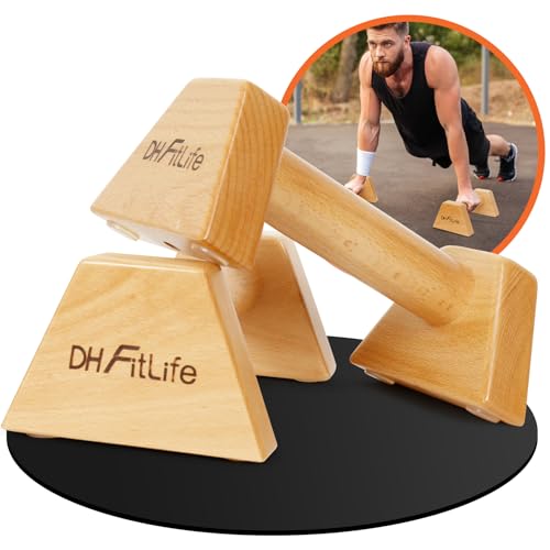 Dh Fitlife Liegest Tzgriffe Aus Holz 2x Gelenksschonende