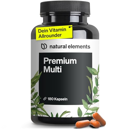 Natural Elements Premium Multivitamin 180 Hochdosierte Komplex Kapseln