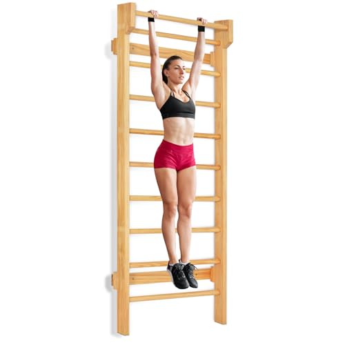 Homasis Sprossenwand Aus Kieferholz Indoor Kletterwand Mit 10