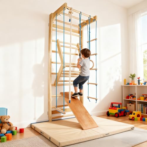 Cclife Sprossenwand Turnwand Gym Kletterger St Holz Sportger