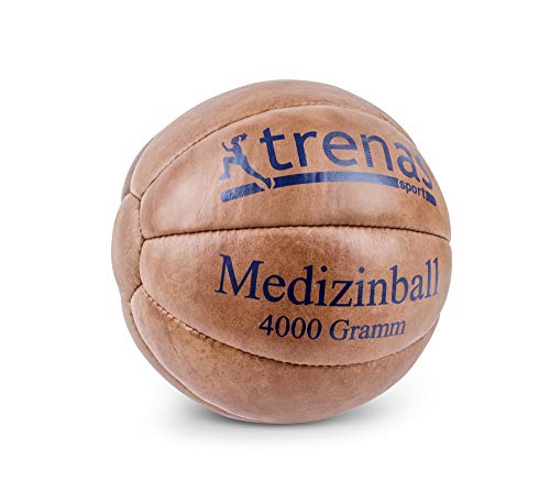 Trenas Medizinball Leder Original 4 Kg Medicine Ball