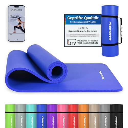 Msports Gymnastikmatte Premium I Yoga Matte Rutschfest Und