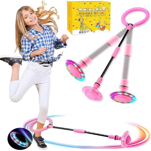 Q Wooff Kinder Blinkender Springring Sport Sprungball Faltbarer