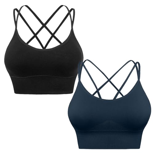 Hanerdun Damen Sport Bh Yoga Bra Mit Gepolstert