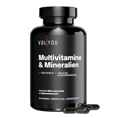Valyou Multivitamine Mineralien 120 Kapseln 12 Vitamine 8