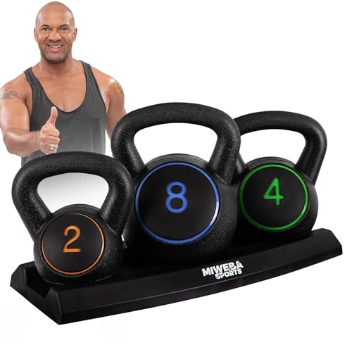 Miweba Sports Kettlebell Hanteln Set Gewichte 2 4