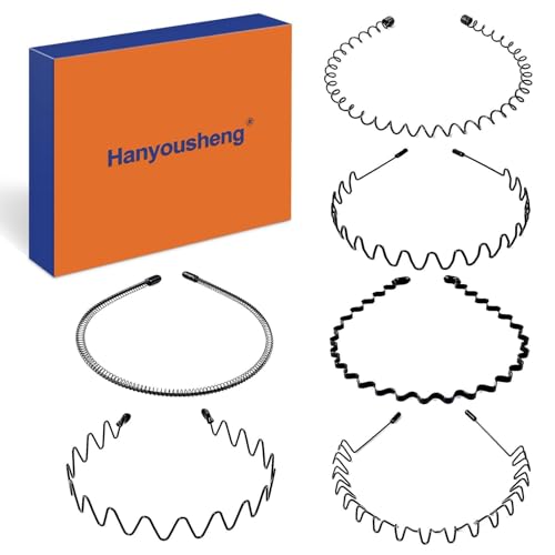 Hanyousheng 6 St Ck Metall Haarband Schwarz Welle