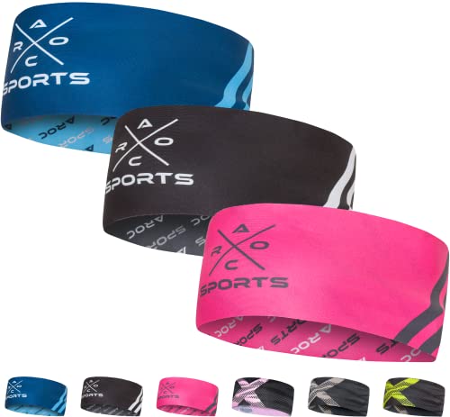 3er Set Atmungsaktives Sport Stirnband Damen Herren Schnelltrocknendes