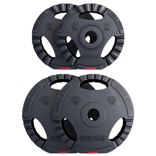 Gorilla Sports Olympia Hantelscheiben Einzeln Set 1 25kg