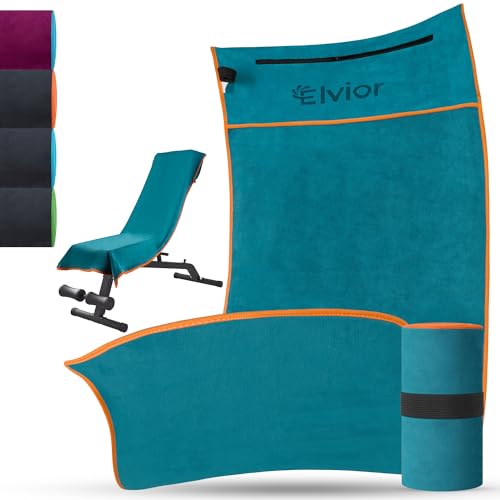 Elvior Fitness Handtuch 120x50cm Sporthandtuch Rutschfest Gym Handtuch