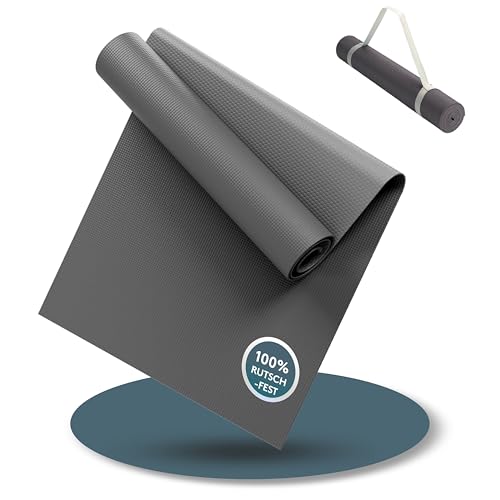 Lileno Sports Yogamatte Grau 180 X 60 Cm