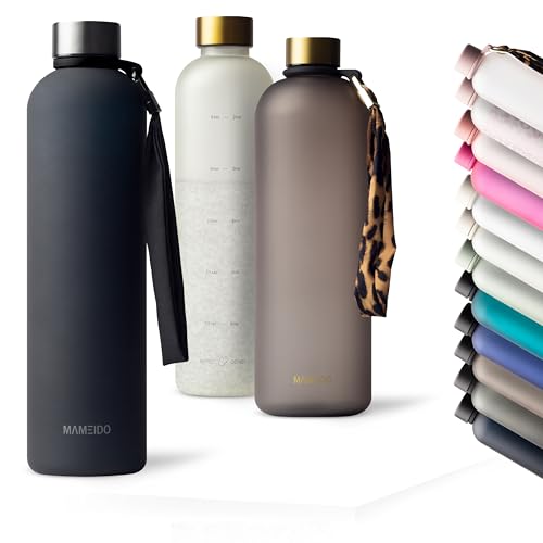 Mameido Trinkflasche Mit Zeitmarkierung 1 L Kohlens Ure