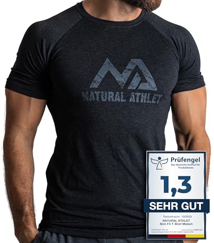 Herren Fitness T Shirt Meliert M Nner Kurzarm