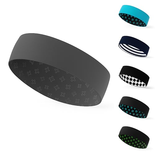 Sport Stirnband Nachhaltig Elastisch Unisex Grau