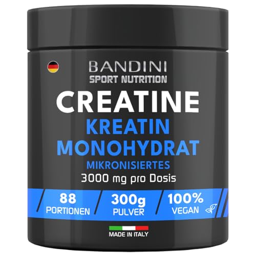 Bandini Creatin Monohydrat Pulver 3000mg Ultra Reines Mikronisiertes