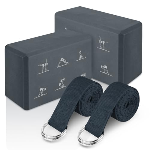 Reton Yoga Bl Cke 2er Set Mit Gurt