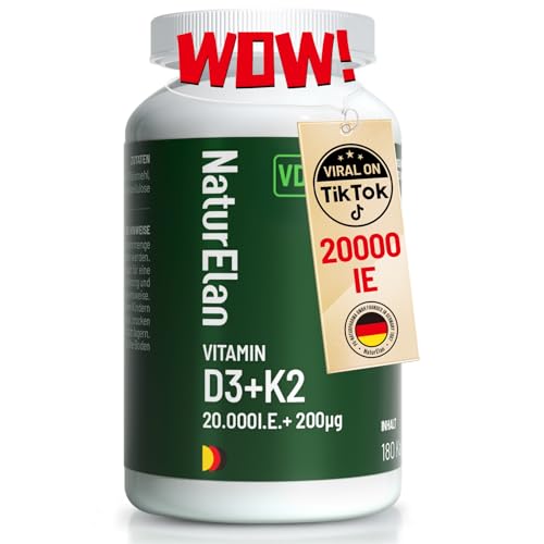 Vitamin D3 K2 Hochdosiert 20000i E Vitamin K2