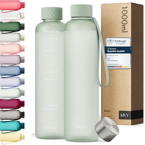 Kivy Trinkflasche 1l Kohlens Ure Geeignet Auslaufsicher F
