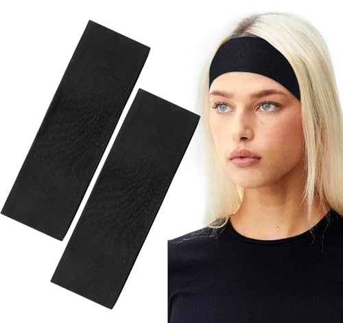 Belevo Haarband Damen Schwarz 7 Cm Sport Headband
